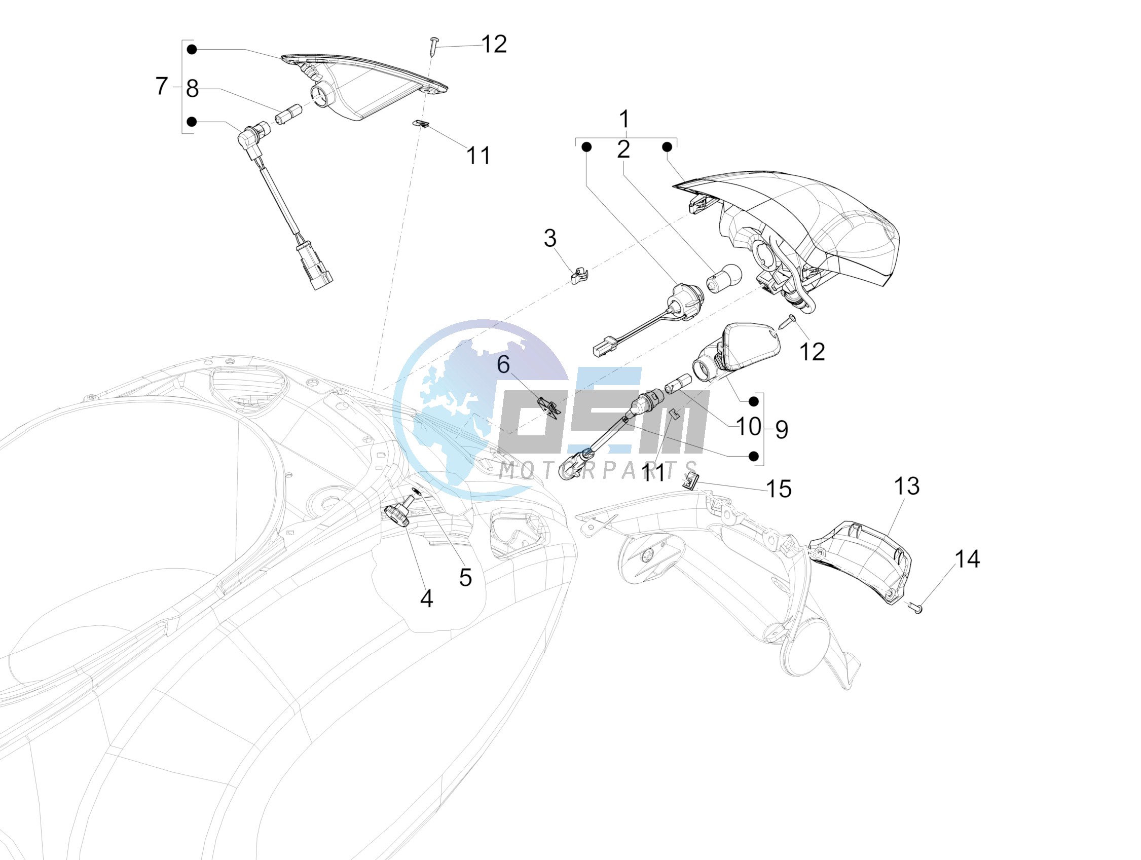 Rear headlamps - Turn signal lamps