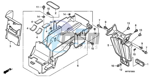 REAR FENDER (CB1300/CB130 0S)