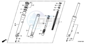 SH300A9 ED / ABS TBX drawing FRONT FORK