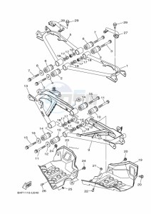 YFM700FWAD GRIZZLY 700 EPS (BDEA) drawing REAR ARM