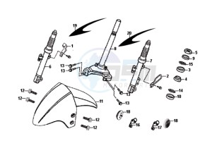 ORBIT II 50 2T NAKED L6 drawing FRONT FORK/ FRONT FENDER / STEERING HEAD BEARING