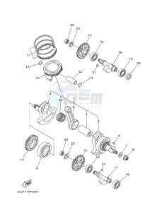 YFM700R YFM70RSBG RAPTOR 700R (2LS7) drawing CRANKSHAFT & PISTON