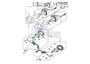 BW'S NAKED 50 drawing FRONT FLASHER LIGHTS