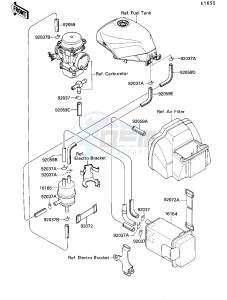 ZX 750 F [NINJA 750R] (F4) [NINJA 750R] drawing FUEL EVAPORATIVE SYSTEM