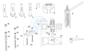 RS 125 (eng. 122cc) drawing Repairing tools I