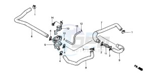 XL650V TRANSALP drawing AIR INJECTION CONT. VALVE