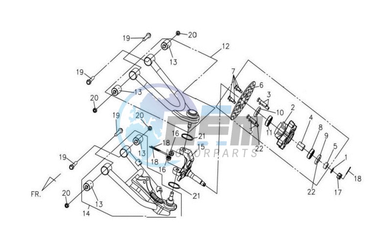 REAR FORK / FRONT BRAKE DISC