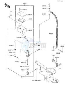 KXT 250 B [TECATE] (B1) [TECATE] drawing REAR MASTER CYLINDER