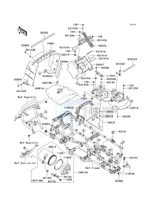 KVF 750 B [BRUTE FORCE 750 4X4 HARDWOODS GREEN] (B1) B1 drawing FRAME FITTINGS