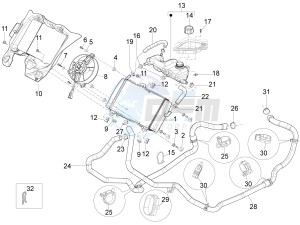 MP3 125 yourban erl drawing Cooling system