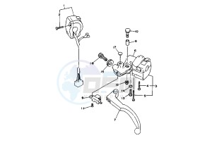 TRX 850 drawing HANDLE SWITCH -LEVER