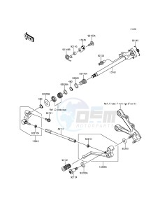 NINJA_ZX-6R ZX600REF FR GB XX (EU ME A(FRICA) drawing Gear Change Mechanism