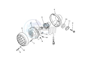 YFM X WARRIOR 350 drawing HEADLIGHT