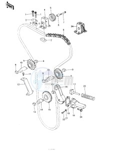 KZ 1000 D [Z1R] (D1) [Z1R] drawing CAM CHAIN_TENSIONER -- 78 D1- -