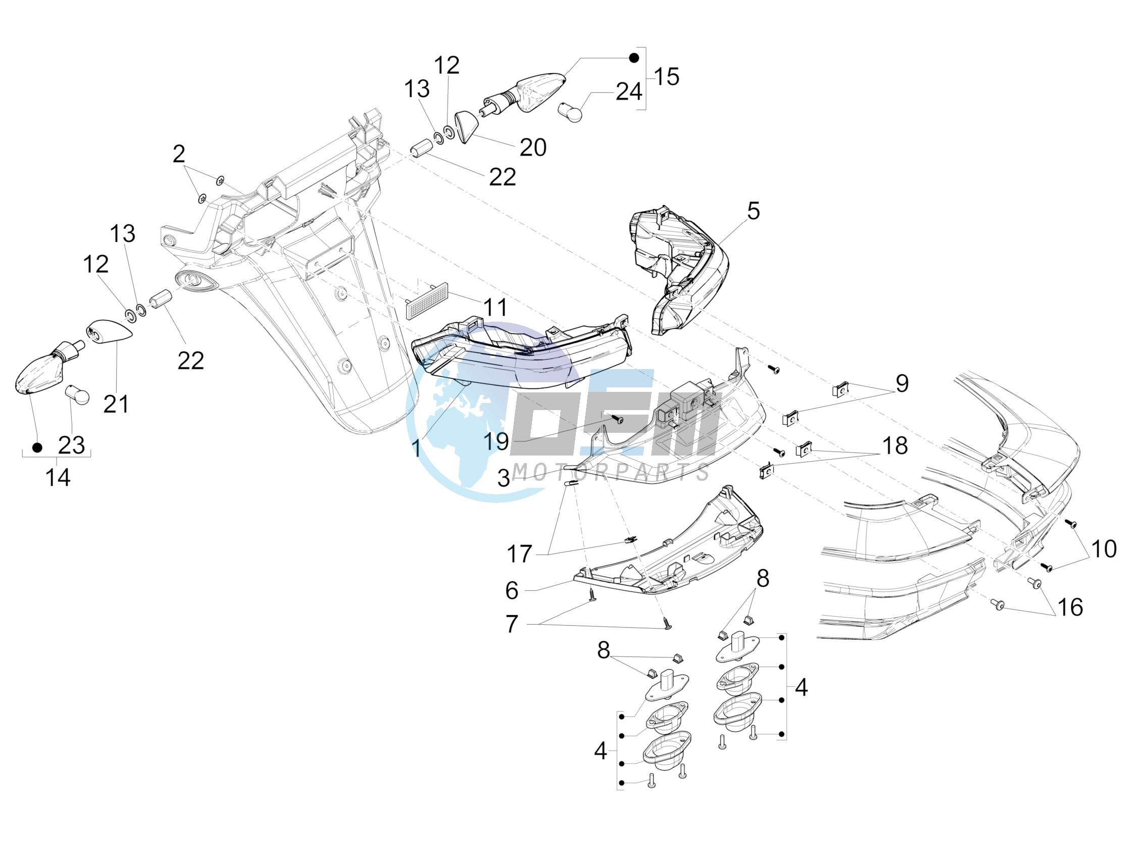 Rear headlamps - Turn signal lamps