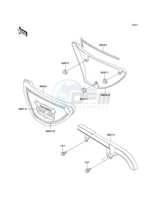 KZ 1000 P [POLICE 1000] (P20-P24) [POLICE 1000] drawing SIDE COVERS_CHAIN COVER-- P20- -