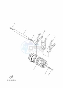 YZF125-A YZF-R125 (B5G1) drawing SHIFT CAM & FORK