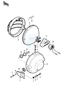 KLT 250 A [KLT250] (A1) [KLT250] drawing HEADLIGHT -- 82 A1- -