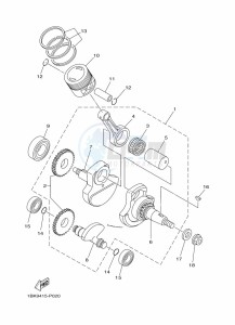 YBR125EGS YBR125G (43BM) drawing CRANKSHAFT & PISTON