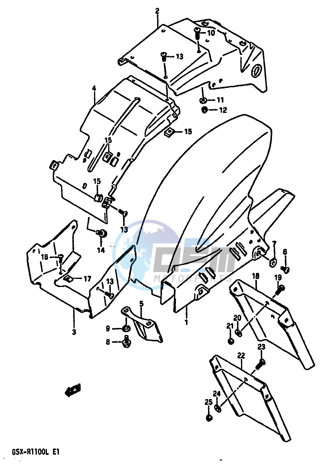 REAR FENDER (MODEL K)