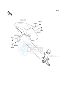 NINJA ZX-10R ZX1000E8F FR GB XX (EU ME A(FRICA) drawing Front Fender(s)