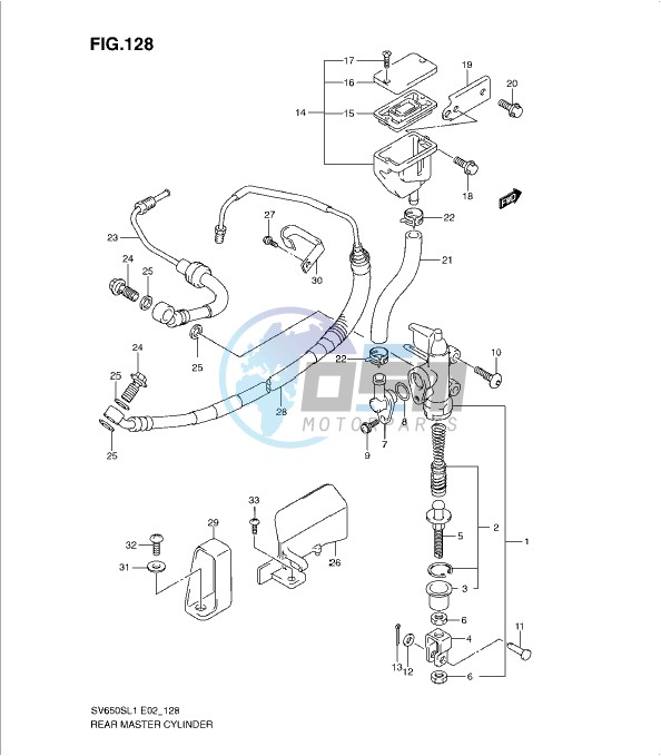 REAR MASTER CYLINDER (SV650SAL1 E24)