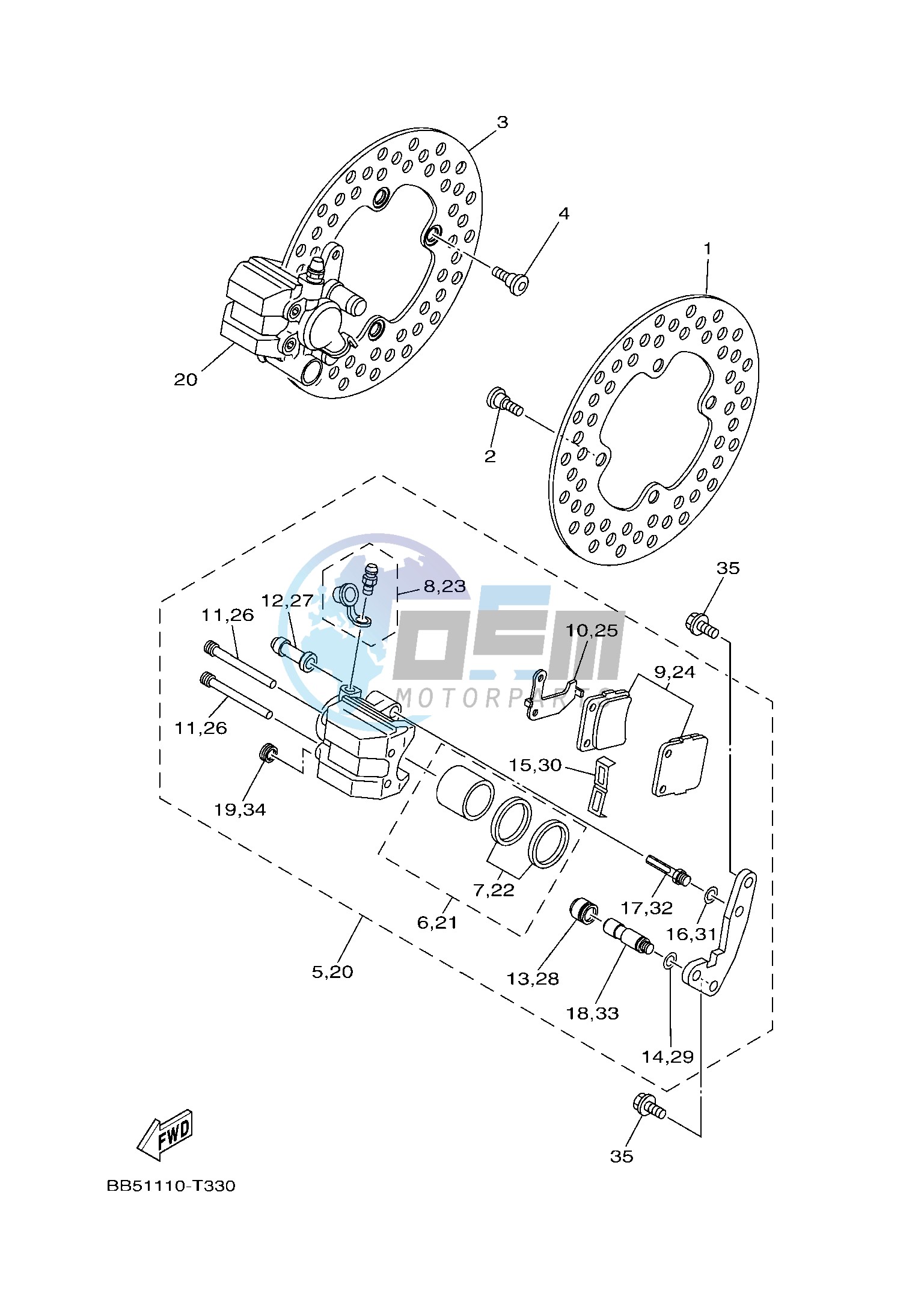 FRONT BRAKE CALIPER