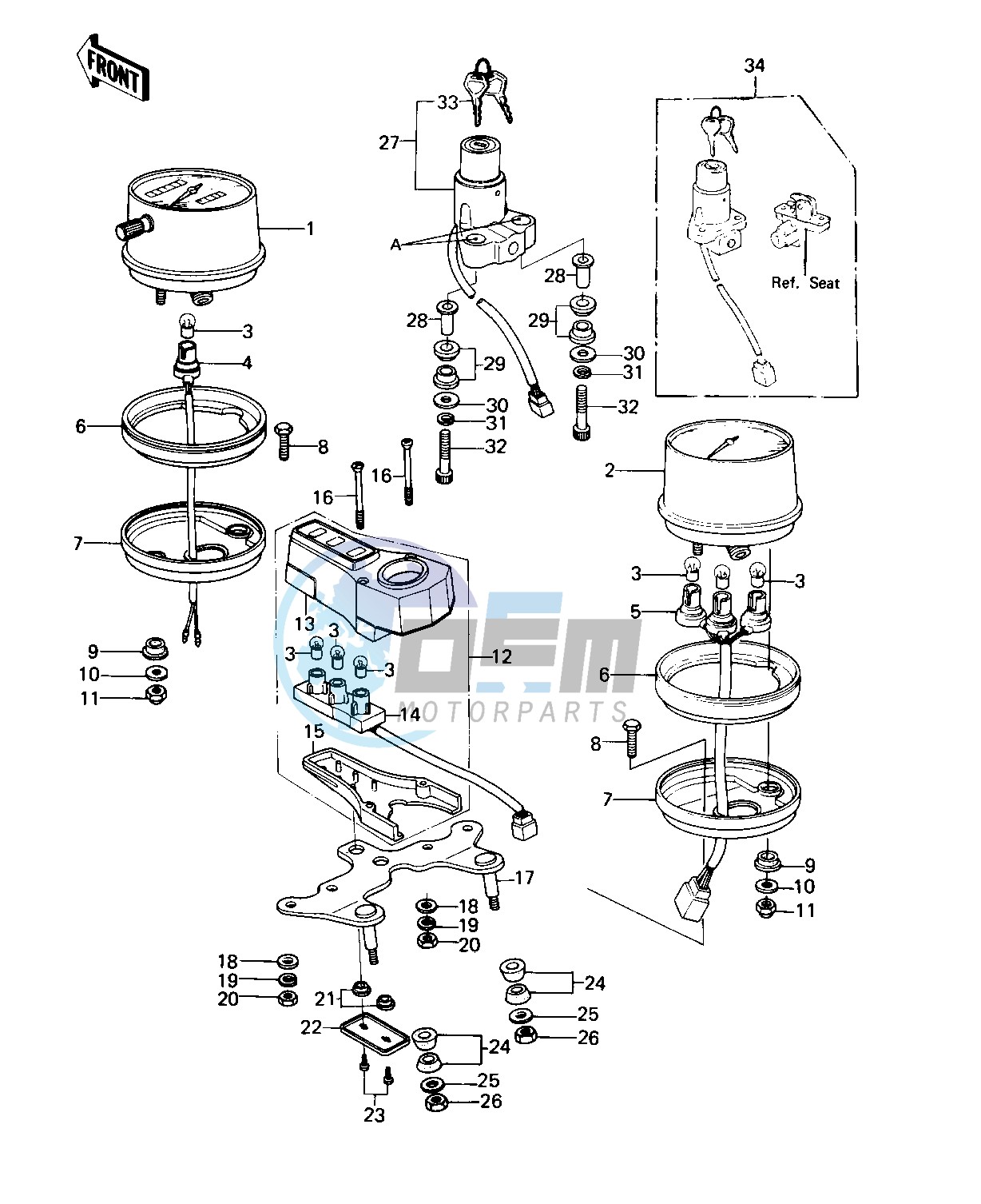 METERS_IGNITION SWITCH-- KZ400-B2- -