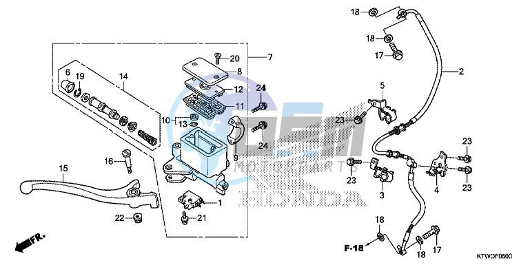 FRONT BRAKE MASTER CYLINDER