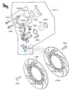 ZX 600 A [NINJA 600] (A3) [NINJA 600] drawing FRONT BRAKE