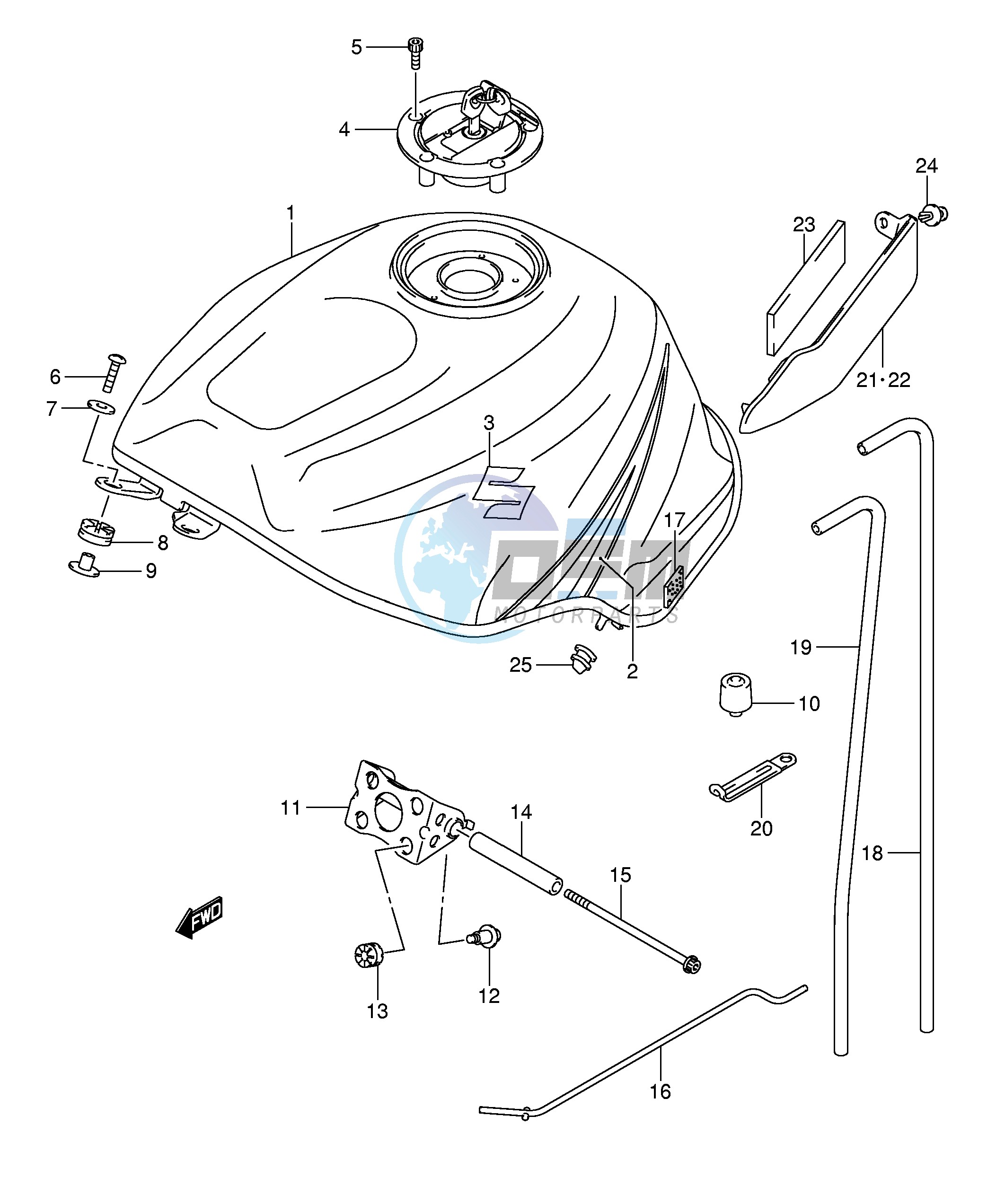 FUEL TANK (GSX-R750K5)