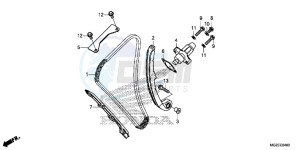 CB500FAF CB500F UK - (E) drawing CAM CHAIN/TENSIONER