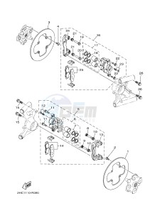 YXZ1000E YXZ10YMXH YXZ1000R EPS (2HCC) drawing REAR BRAKE CALIPER