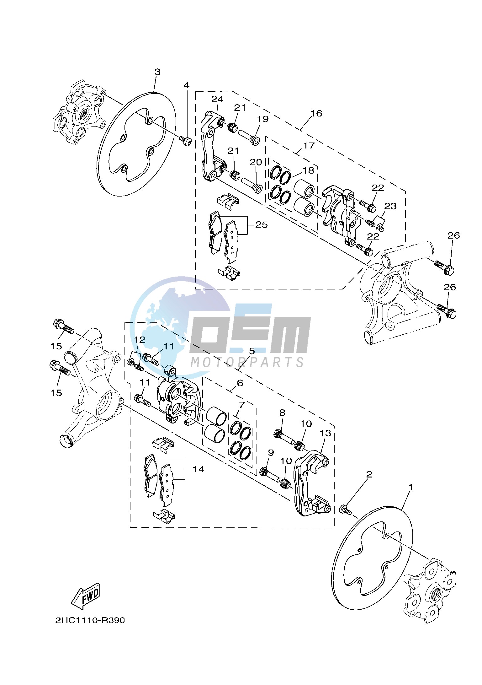 REAR BRAKE CALIPER