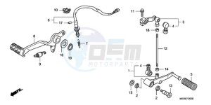 CBF600NA9 France - (F / ABS CMF) drawing BRAKE PEDAL/ CHANGE PEDAL