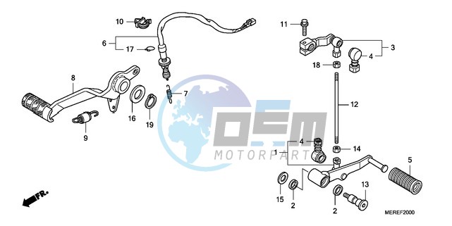 BRAKE PEDAL/ CHANGE PEDAL