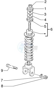 Runner 50 drawing Rear Shock absorber