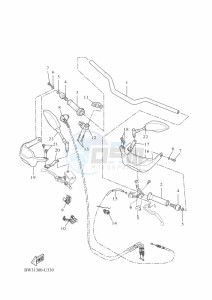 XTZ690D-B TENERE 700 (BW35) drawing STEERING HANDLE & CABLE