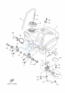 YZ125 (B4X6) drawing FUEL TANK