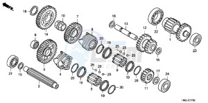 TRX500FAD TRX500FA Europe Direct - (ED) drawing TRANSMISSION