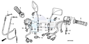 CB1300S9 Australia - (U / BCT MME TWO) drawing SWITCH/CABLE