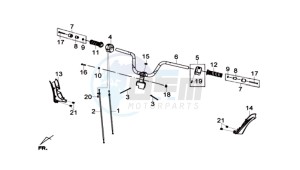 GTS 300i ABS drawing HANDLEBAR / BRAKE LEVERS CPL  L/R