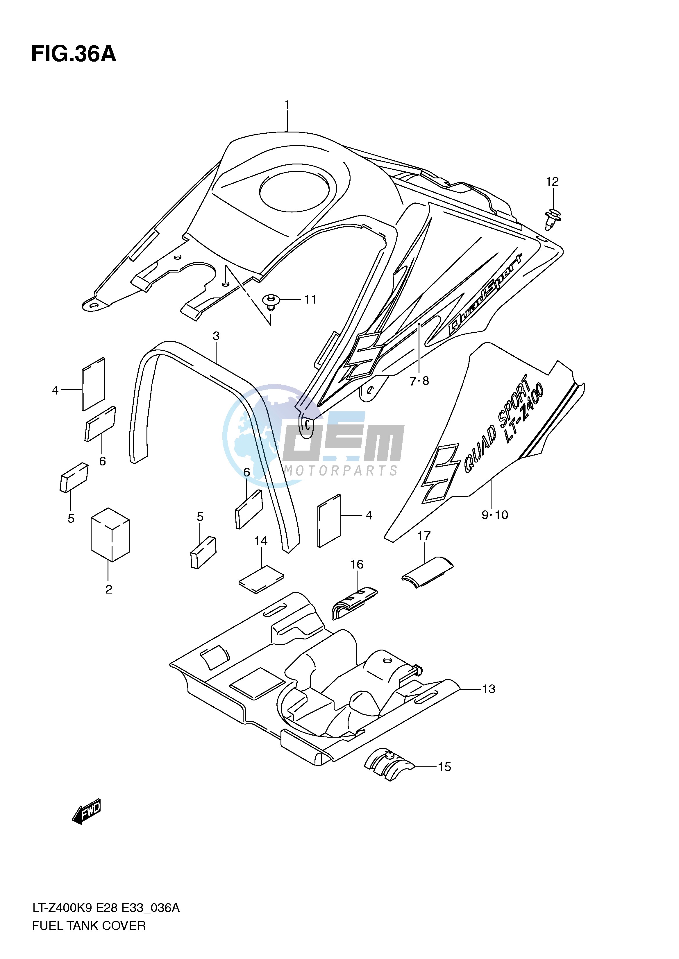 FUEL TANK COVER (MODEL L0)