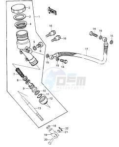 KZ 1000 E [SHAFT] (E1-E2) [SHAFT] drawing REAR MASTER CYLINDER -- KZ1000-E1- -