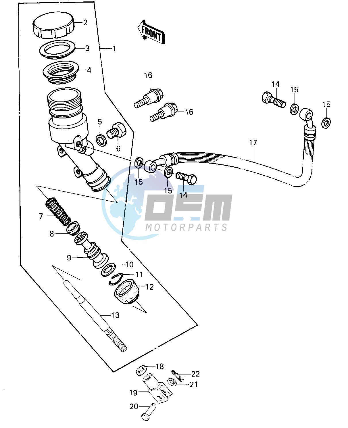 REAR MASTER CYLINDER -- KZ1000-E1- -