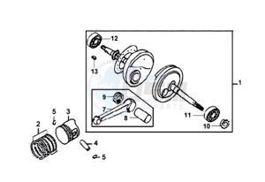 FIDDLE II 50 drawing CRANKSHAFT / PISTON / PISTON RING