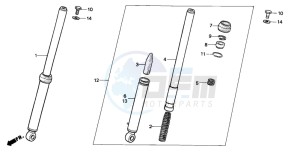 QR50 drawing FRONT FORK