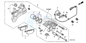 CB600FAA F / ABS CMF 25K drawing REAR BRAKE CALIPER (CB600FA/FA3)