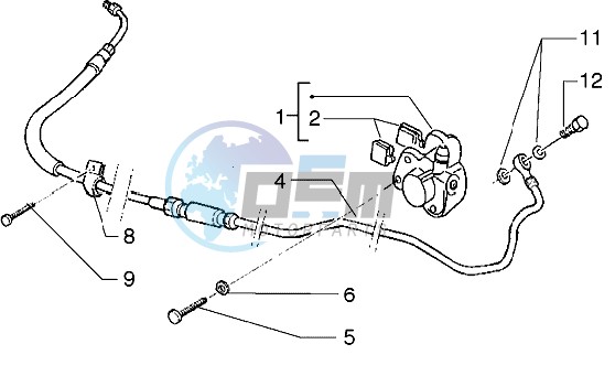 Rear master brake cylinder