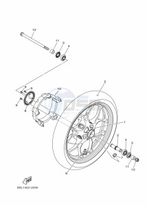 YZF320-A YZF-R3 (B2XG) drawing FRONT WHEEL